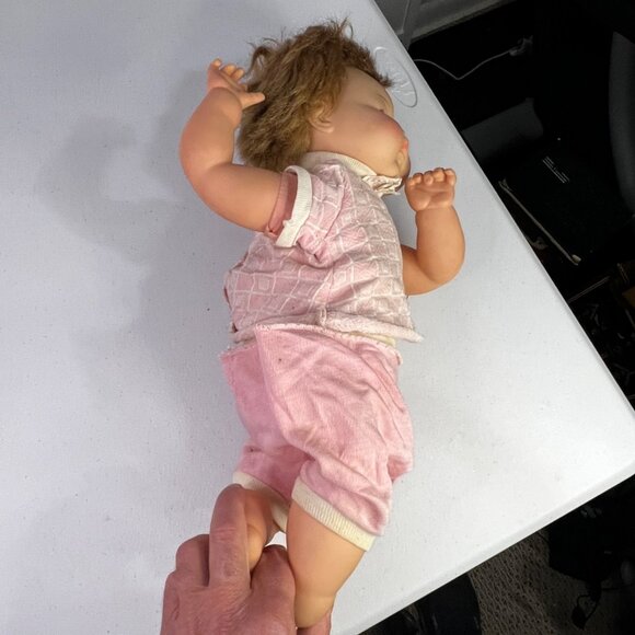 Vintage Ideal Thumbelina Doll 1960s Collectible 14 Inch Head Moves Pink Outfit - Picture 7 of 11